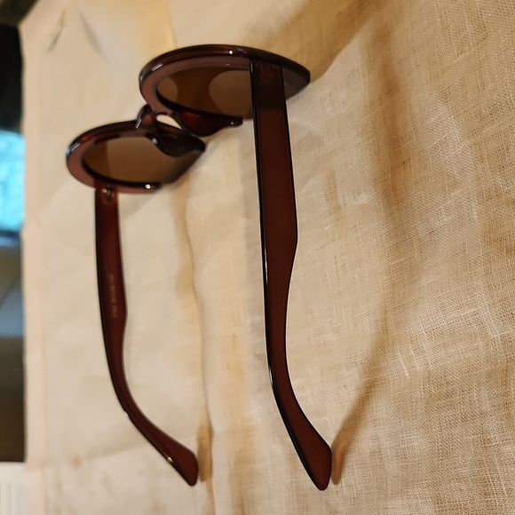 New! Sunglasses! Brown round tortoise shell plastic frame travel vacation summer - Picture 3 of 7